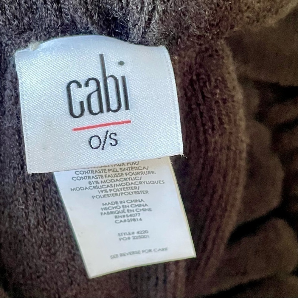 Cabi Drivers Seat Calm Infinity Black Faux Vegan Fur Knit Scarf Soft Warm - Picture 4 of 6